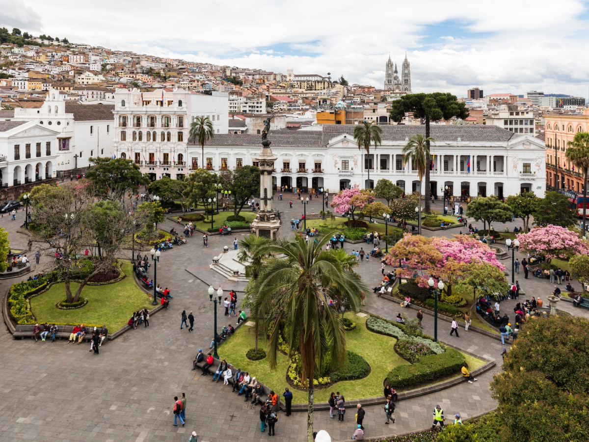 City square in Quito, Ecuador